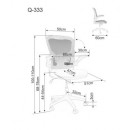 Кресло компьютерное SIGNAL Q-333 серый/синий